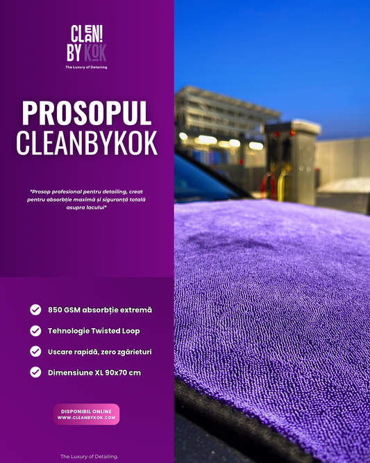 Prosop auto PROFESIONAL CLEANBYKOK 70x90cm 850GSM